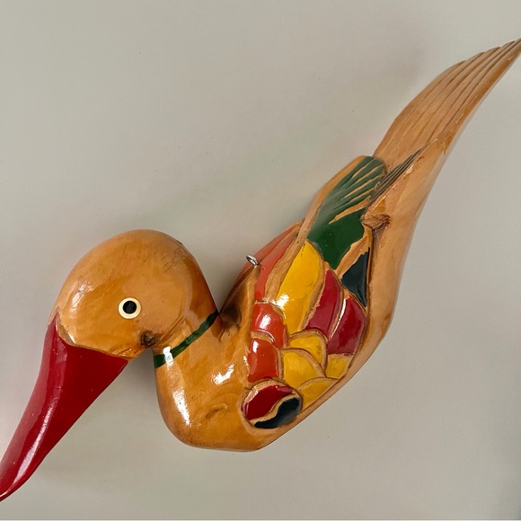 Source Unknown Other - Vintage Folk Art Hand Carved Wooden Korean Wedding Duck